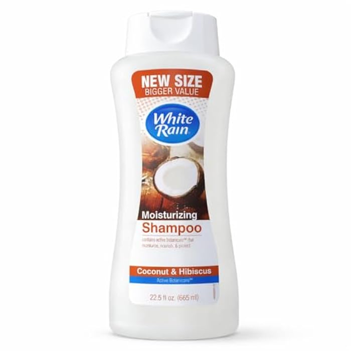 White Rain Moisturizing Shampoo Coconut & Hibiscus, Paraben-Free, Hydrating Hair Cleanser, 22.5 fl oz (665 ml) - Image 1