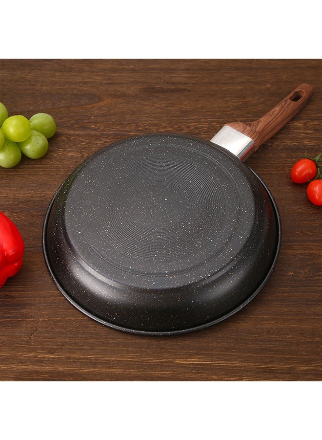 موندا طقم مكون من ثلاث قطع غير لاصقة (أسود): مقلاة أومليت (30 سم)، مقلاة متوسطة (26 سم)، مقلاة صغيرة (22 سم) أواني طهي صحية - Image 5