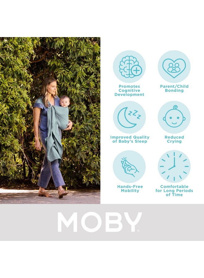 moby حمالة مابي للأطفال، حزام حلقي للمواليد حتى الأطفال الصغار، يد حرة، دعم متعدد الاستخدامات للأمهات والآباء، قابلة للتنفس وخفيفة الوزن، تدعم الأطفال من 8-30 رطل (فيرن) - Image 4