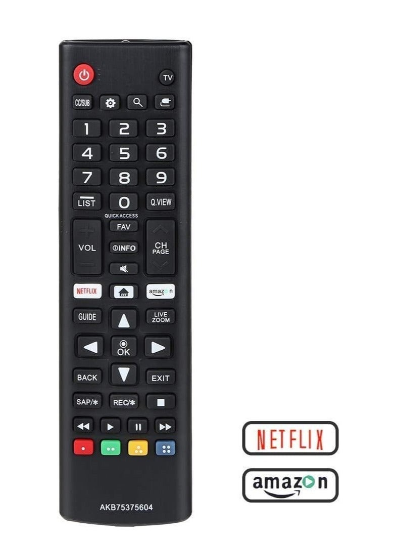 PopZa Universal Remote Control Compatible with AKB75375604 for LG 4K Smart TVs – Replacement for Models 43UK6300PUE, 49UK6300PUE, 55UK6300PUE, 65UK6300PUE, 75UK6570PUB – Strong IR Signal, Easy Setup, Long Battery Life, and Full Functionality for TV Navigation, Volume, Channel, and Menu Controls – High-Performance Remote for Seamless Entertainment - Image 2