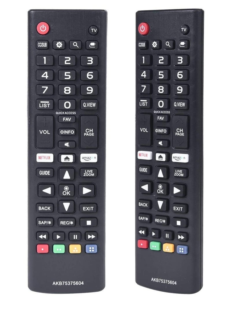 PopZa Universal Remote Control Compatible with AKB75375604 for LG 4K Smart TVs – Replacement for Models 43UK6300PUE, 49UK6300PUE, 55UK6300PUE, 65UK6300PUE, 75UK6570PUB – Strong IR Signal, Easy Setup, Long Battery Life, and Full Functionality for TV Navigation, Volume, Channel, and Menu Controls – High-Performance Remote for Seamless Entertainment - Image 1