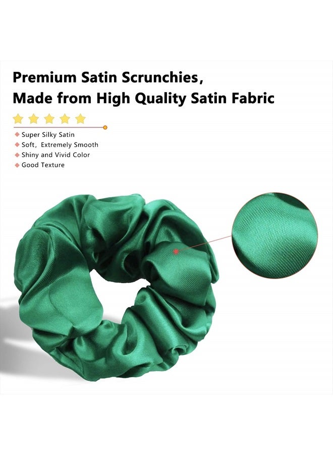 BeeVines 60 Pack Hair Scrunchies, BeeVines Satin Silk Scrunchies for Hair, Silky Curly Hair Accessories for Women, Hair Ties Ropes for Teens, Scrunchies Pack Girl's Birthday Gift Thanksgiving Christmas Gift - Image 3