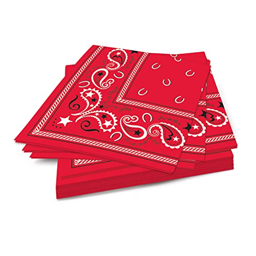 Beistle Red Bandana Luncheon Napkins 16 Count - Image 4