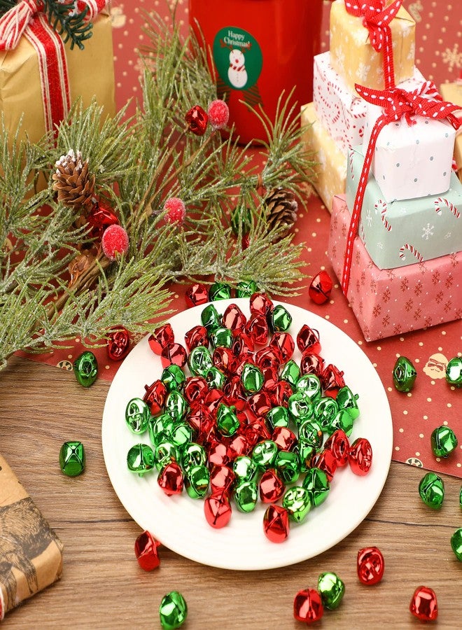 Augshy 200 Pieces Jingle Bells 3/5Inch Craft Bell Bulk for Christmas Home and Pet Decorations Xmas Decor Party Favors Supplies (Red and Green) - Image 4