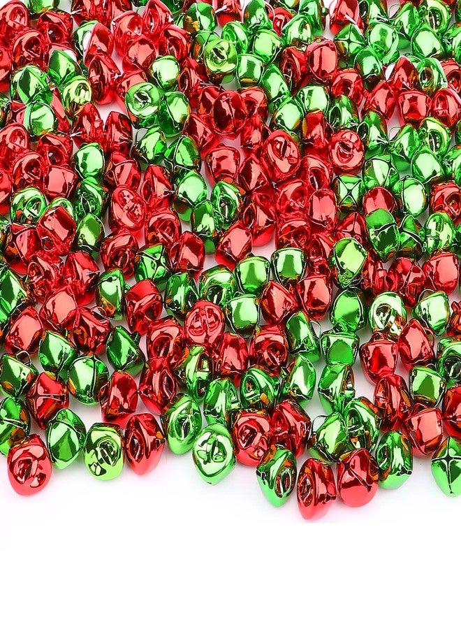 Augshy 200 Pieces Jingle Bells 3/5Inch Craft Bell Bulk for Christmas Home and Pet Decorations Xmas Decor Party Favors Supplies (Red and Green) - Image 1