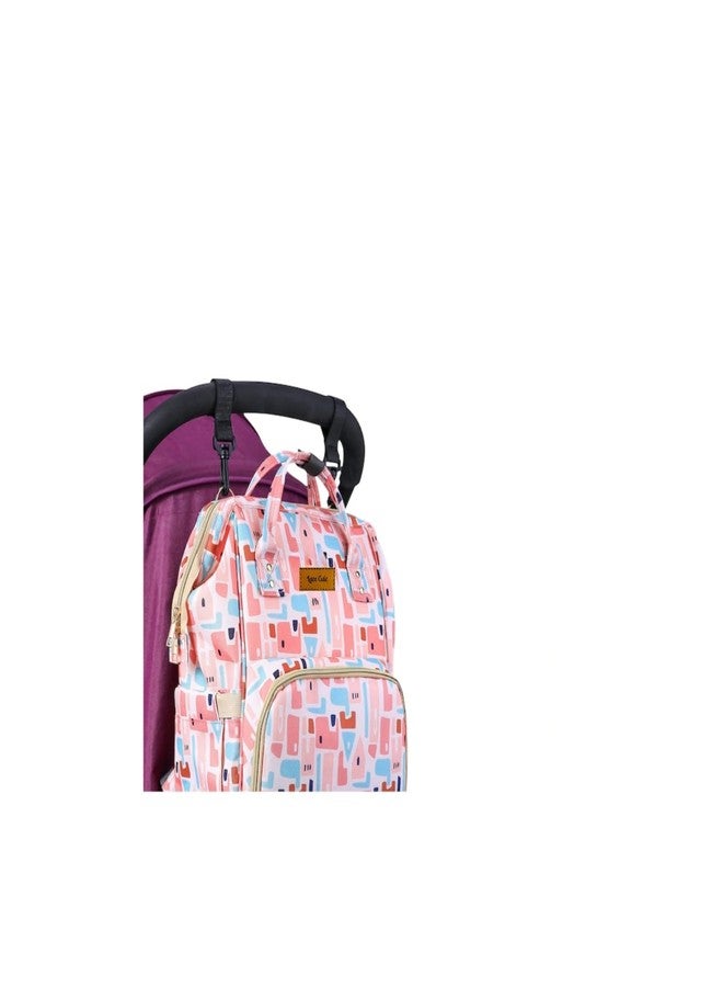 Laee cute Diaper Bag for New Born Baby/Maternity Bags for Mother with Multi Compartments, Insulated Bottle Pockets (PINK MULTICOLOR) - Image 5