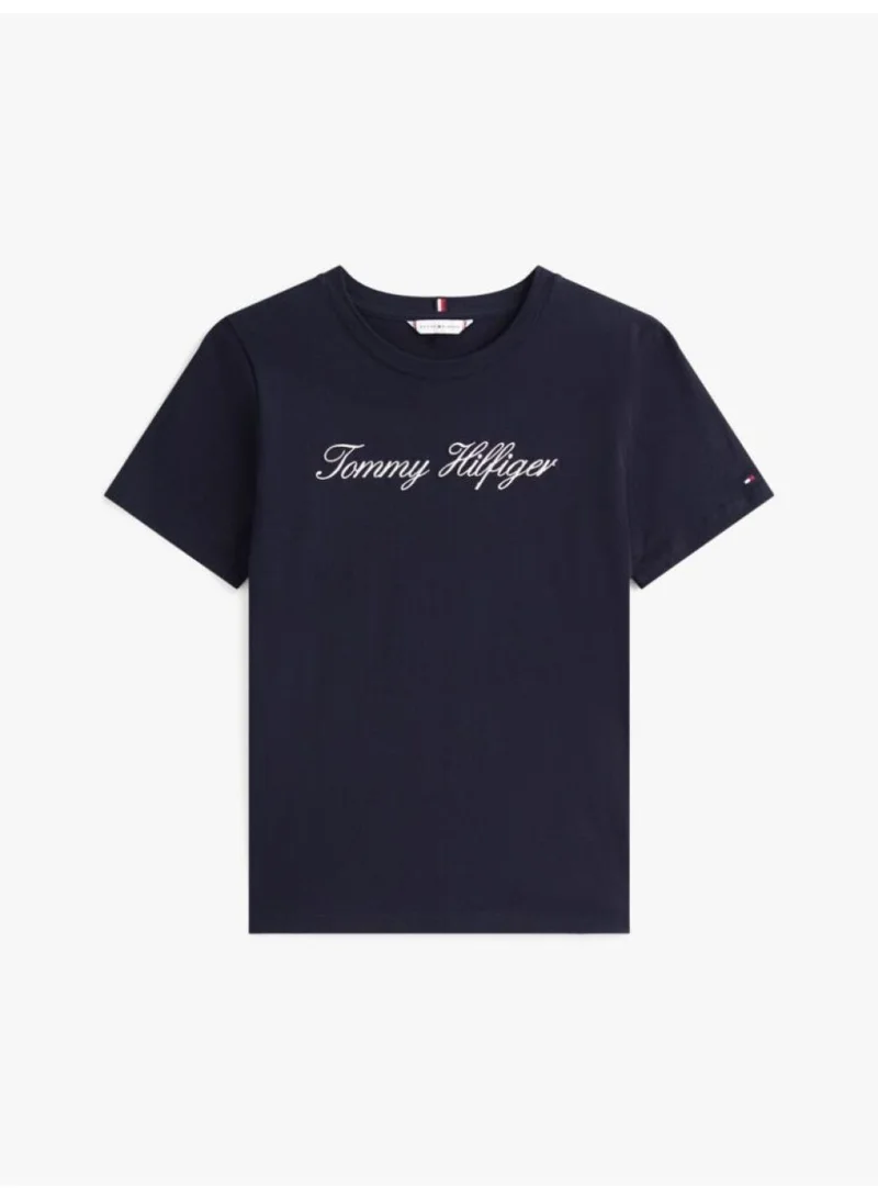 Tommy Hilfiger Navy Blue Logo T-Shirt for Women | Best Price UAE