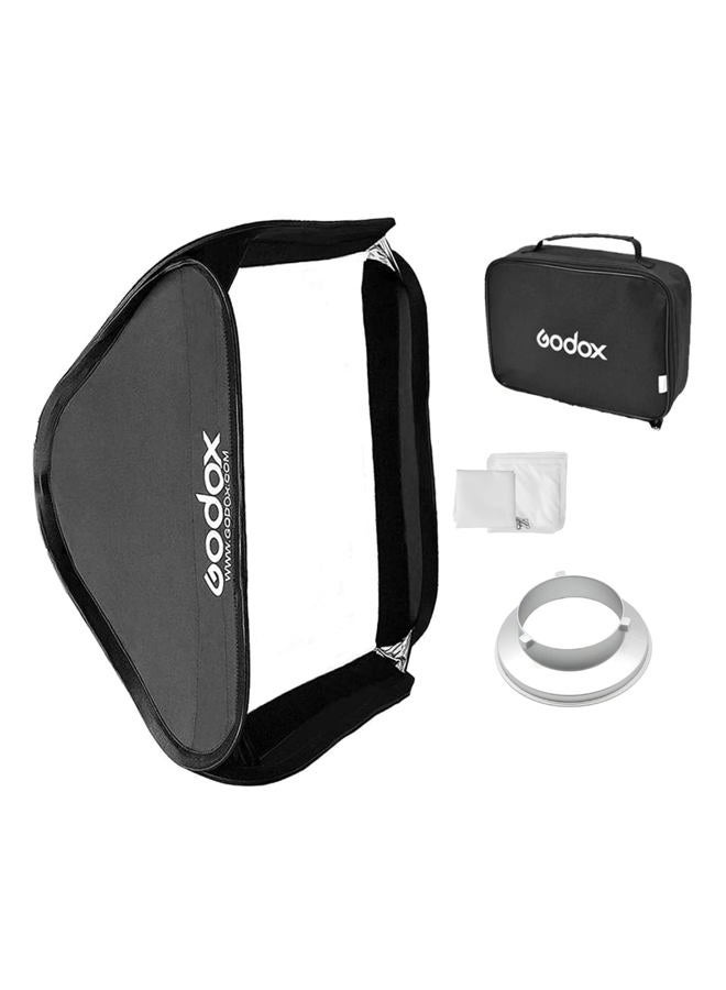 Godox Softbox 60cm x 60cm Portable Collapsible Softbox with Quick Release Bowens Mount Speedring Adapter for Studio Photography - 24" x 24" - Image 1