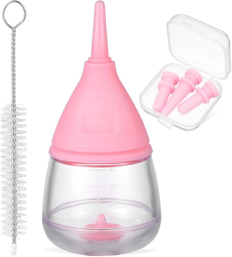 Kitten Bottle Pacifiers Milk Feeder Puppy Feeding Pet Feeding Pacifier Puppy Bottle Kitten Bottles for Newborn Puppy Feeding Bottles - 6 Piece Set Pet Baby Bottle - Image 1