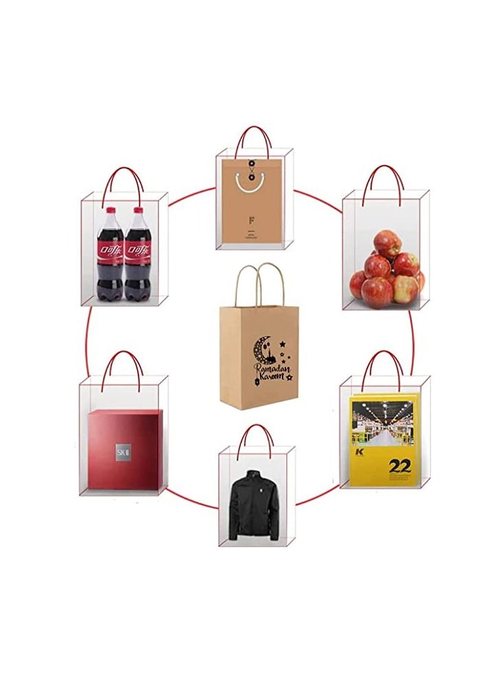 برينت شوب فور مي A4 كرافت قابلة لإعادة الاستخدام وصديقة للبيئة رمضان كريم تصميم مطبوع أكياس ورقية بنية مع تصميم مقابض 3 - Image 5