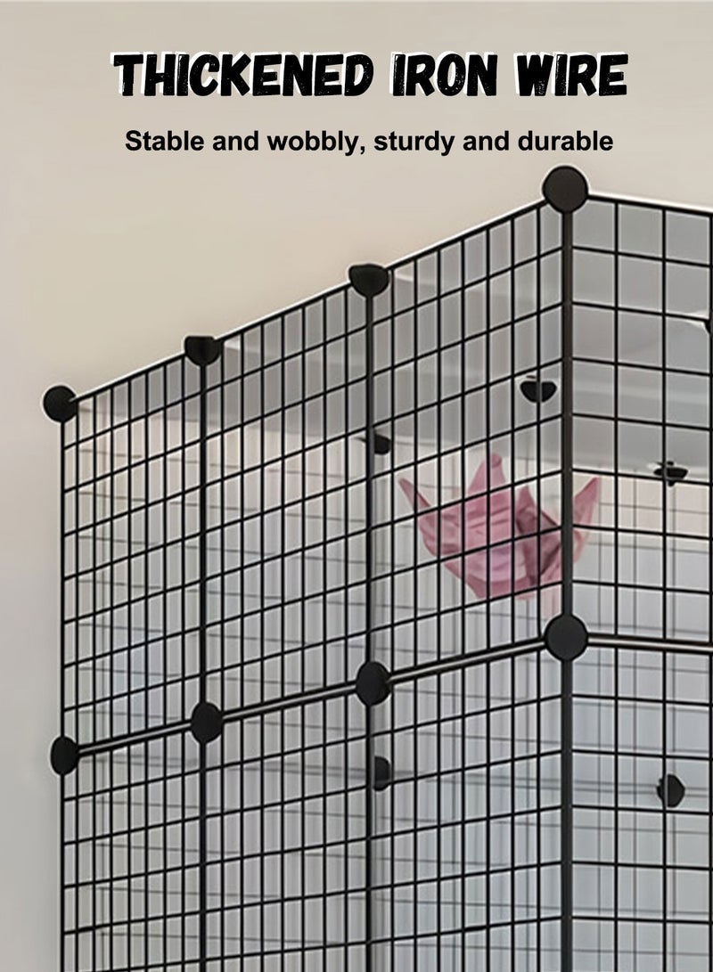 كيدل قفص قطة كبيرة قابلة للفصل داخلية DIY صندوق الحيوانات الأليفة Playpen 5-Tier سلك معدني كينلز غلاف بيت الحيوانات سياج لمساحة ممارسة 1-5 القطط ﻿ - Image 2