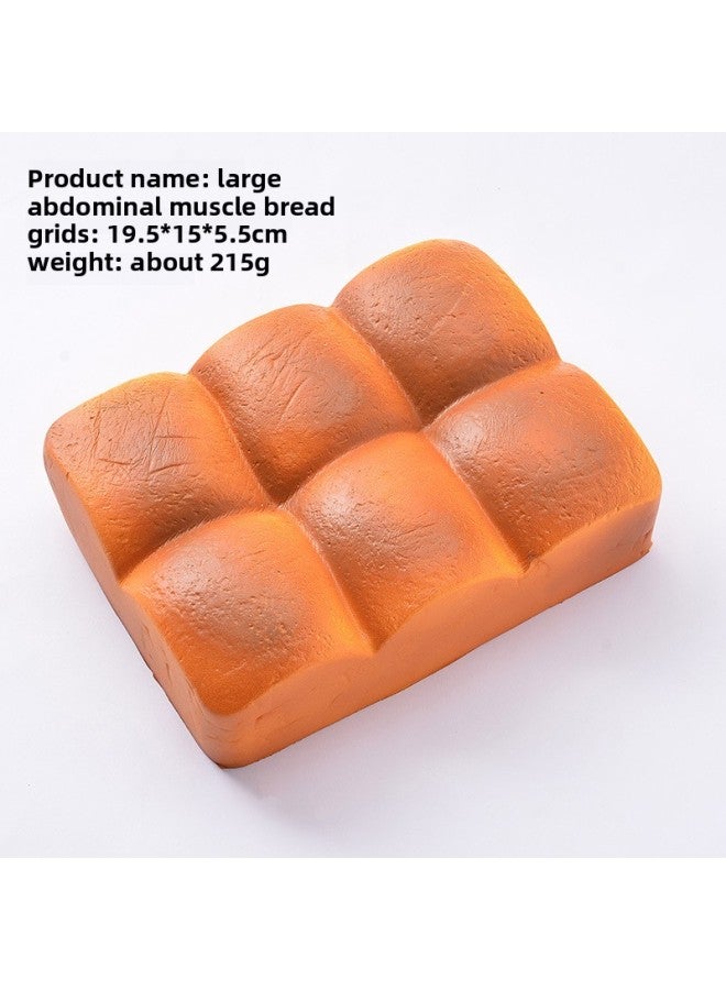 Squishy Slow Rebound Wet Soft Toy Large PineFor Apple Bag Large Abs Square Bread PU Simulation Toys Wholesale-Color:Big Abs (Bread Color)  - Image 1