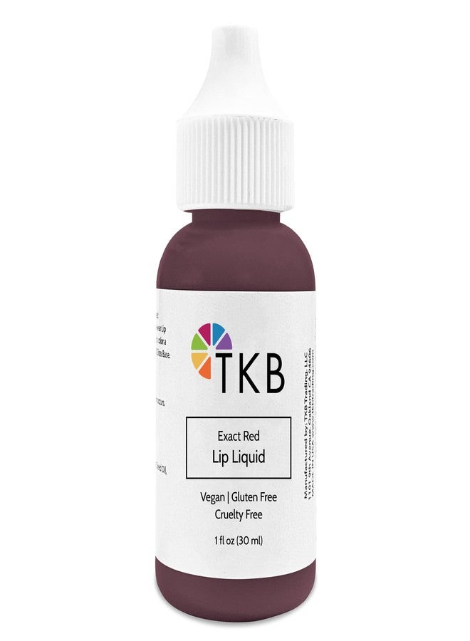 TKB Trading, LLC TKB Lip Liquid Color | Liquid Lip Color for TKB Gloss Base, DIY Lip Gloss, Pigmented Lip Gloss and Lipstick Colorant, Made in USA (1floz (30ml), Exact Red) - Image 1