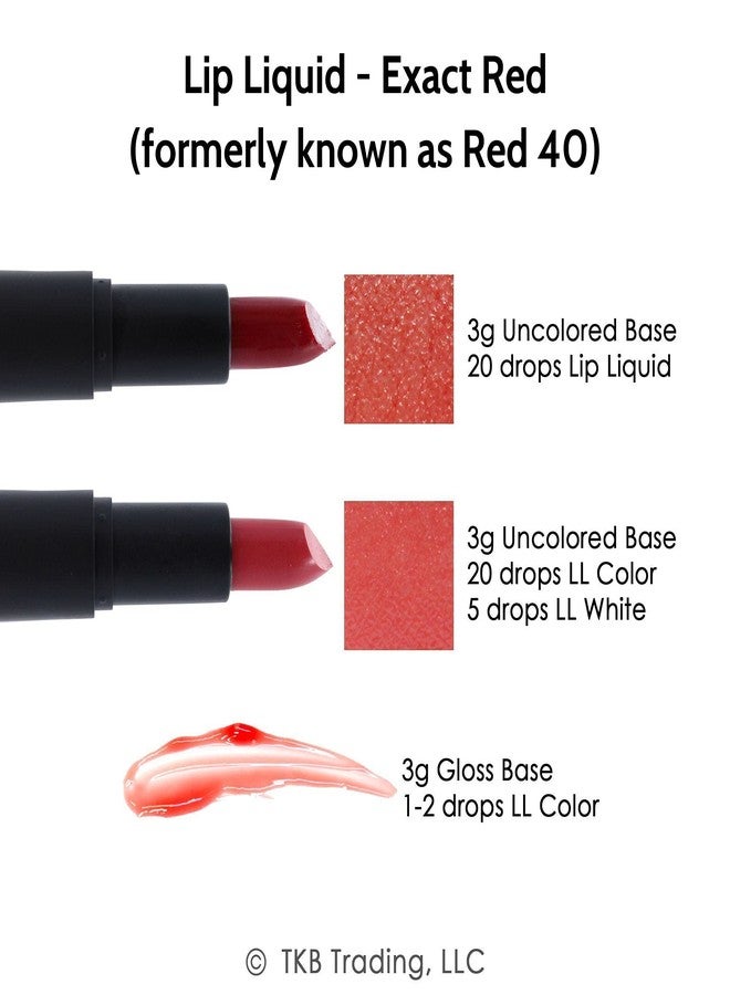 TKB Trading, LLC TKB Lip Liquid Color | Liquid Lip Color for TKB Gloss Base, DIY Lip Gloss, Pigmented Lip Gloss and Lipstick Colorant, Made in USA (1floz (30ml), Exact Red) - Image 2