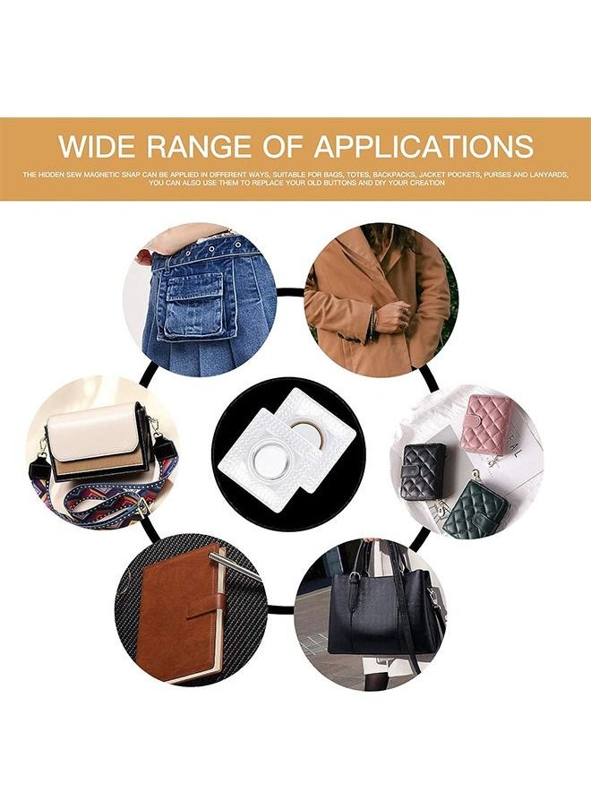 Ant - Invisible Magnetic Snap PVC Hidden Purse Closure Fastener Snap For Handbag Clothing Clasp DIY Craft Sewing Tools, 10 Pairs 1.18 Inches - Image 1