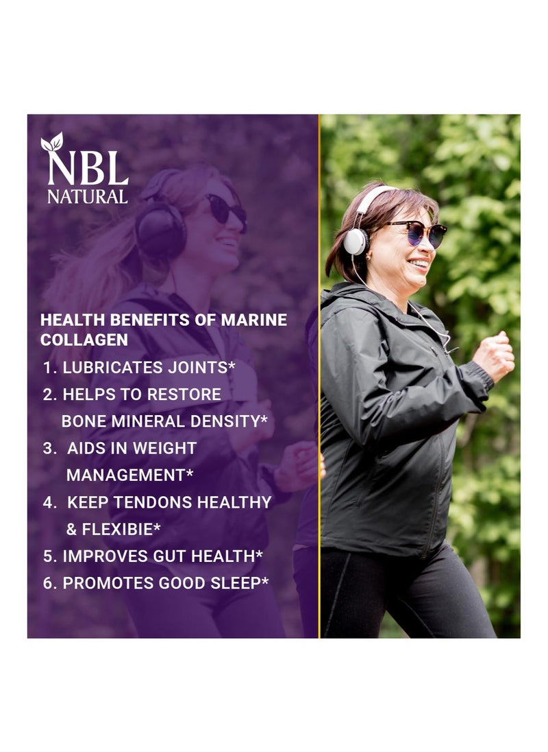 NBL Natural - Hydrolysed Marine Collagen 2500 Mg With Hyaluronic Acid, Resveratrol, Biotin, Selenium And Vitamin C, 120 Tablets - Image 1