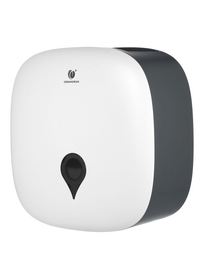 NIBEMINENT Wall Mounted Tissue Roll Dispenser White/Grey 28.6x28.6x12centimeter - Image 1