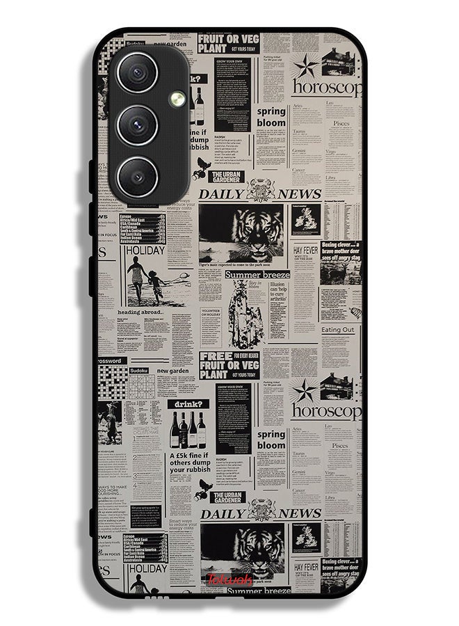 Tolwak غطاء واقي لهاتف سامسونج جالاكسي A34 5G بتصميم صحيفة تسجيل - Image 1