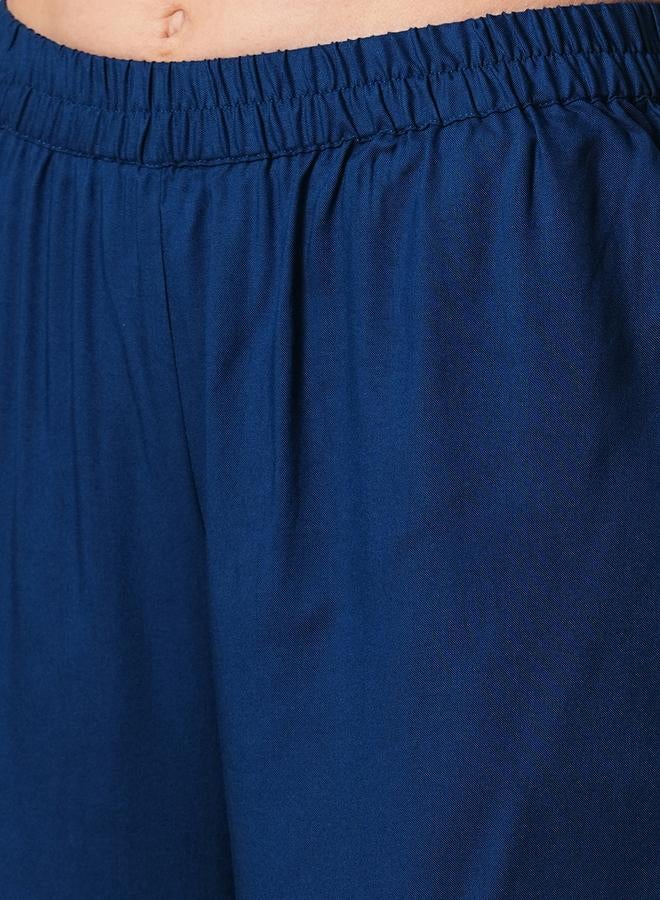 globus All Over Print Pleated A-Line Kurta and Pants Workwear Set - Image 5
