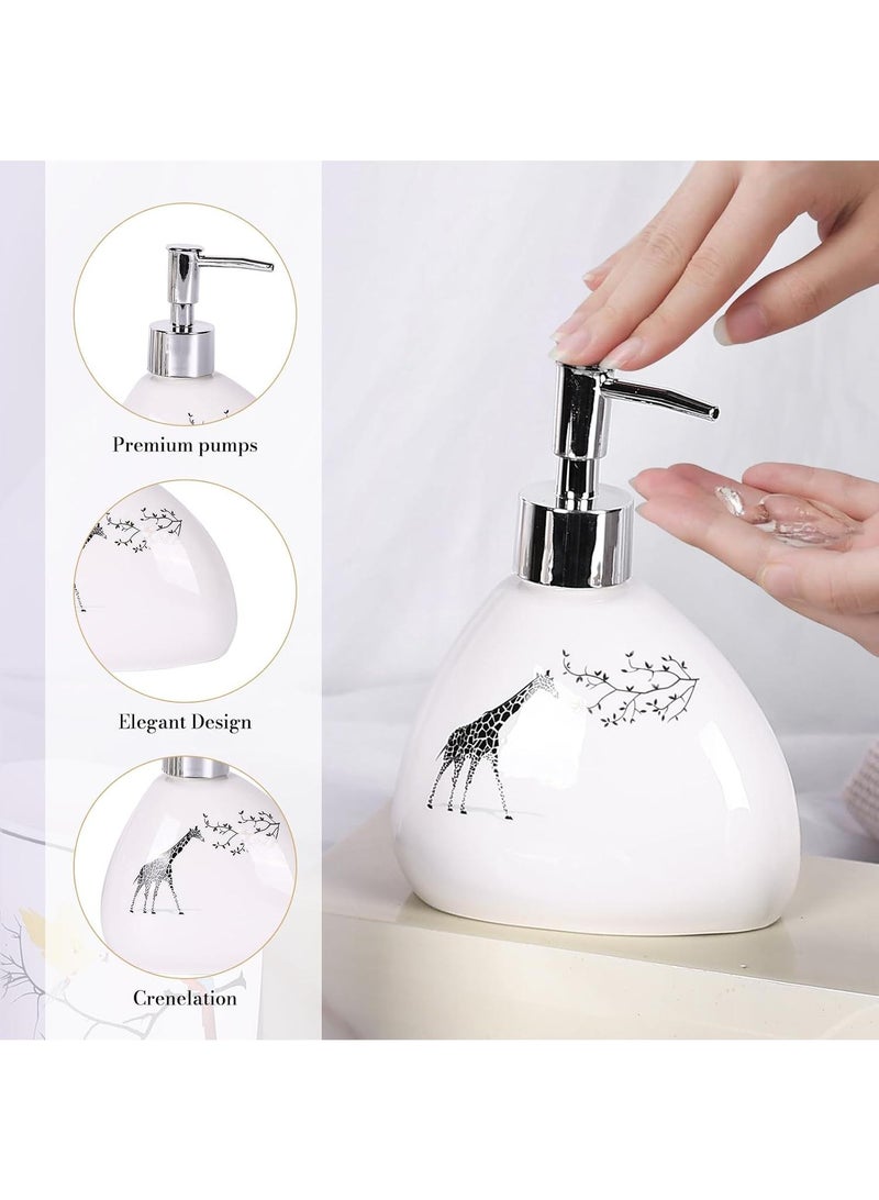 Bathroom Accessories Set,Modern Countertop Bathroom Decor,Luxury 6 Piece Bathroom Accessory Set,Complete with Soap Dispenser,Toothbrush Holder,Tumbler,Tray - Image 4