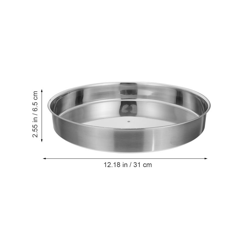 Stainless Steel Rotating Spice Rack Organizer Large Non Slip Kitchen Storage Tray - Image 3