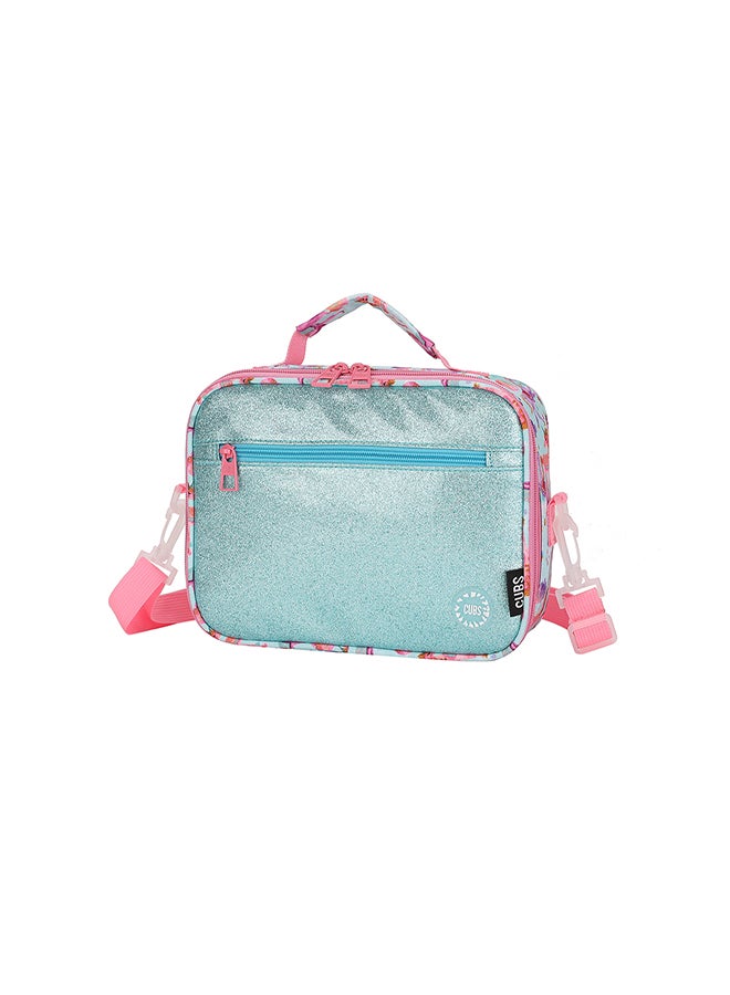 CUBS Unicorn Print Waterproof Glittery lunch bag with removable shoulder strap carrying your favorite meals to school, work or while traveling - Image 2