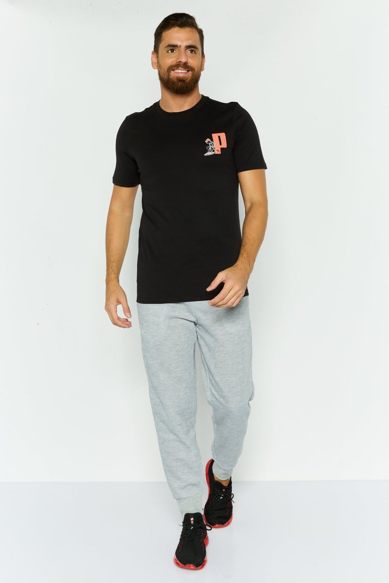 PUMA Men Sportswear Fit Short Sleeves Outdoor T-Shirt, Black Combo - Image 4