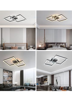 YATAI LIGHTING Modern LED Ceiling Light Fixture, LED Ceiling Light Living Room,72W Flush Mount Ceiling Light Dimmable Ceiling Chandelier Square Ceiling Lamp for Bedroom Dining Room Living room  - Image 2