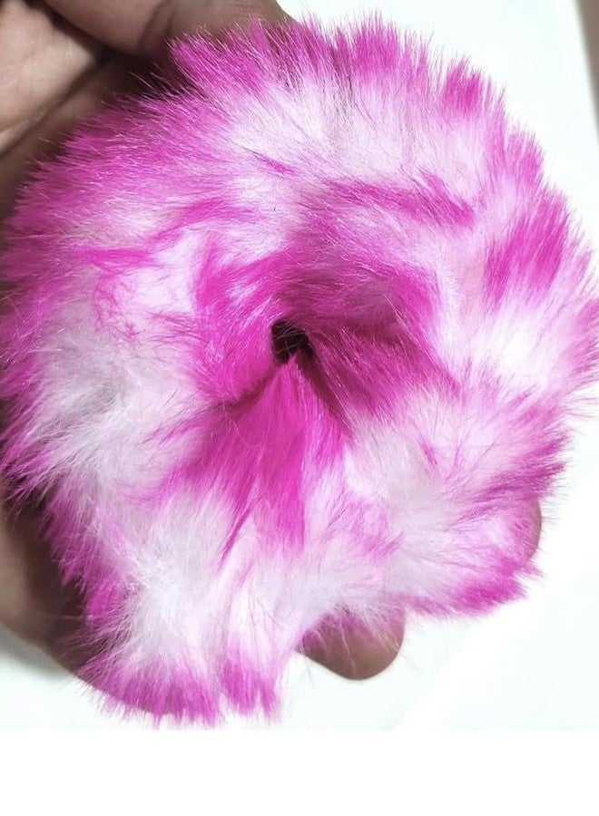 Minta Soft Fur Elastic Ponytail Rubber Band All Hair Tie Scrunchie for Girls and Women Multicolor (Pack of 12) - Image 4