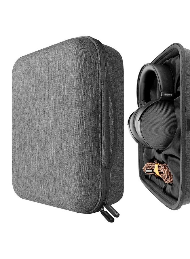 Geekria Geekria Shield Case for Large Sized Over-Ear Headphones, Replacement Protective Hard Shell Travel Carrying Bag with Cable Storage, Compatible with ATH-AWKT, Sony MDR-Z1R (Dark Grey)  - Image 1