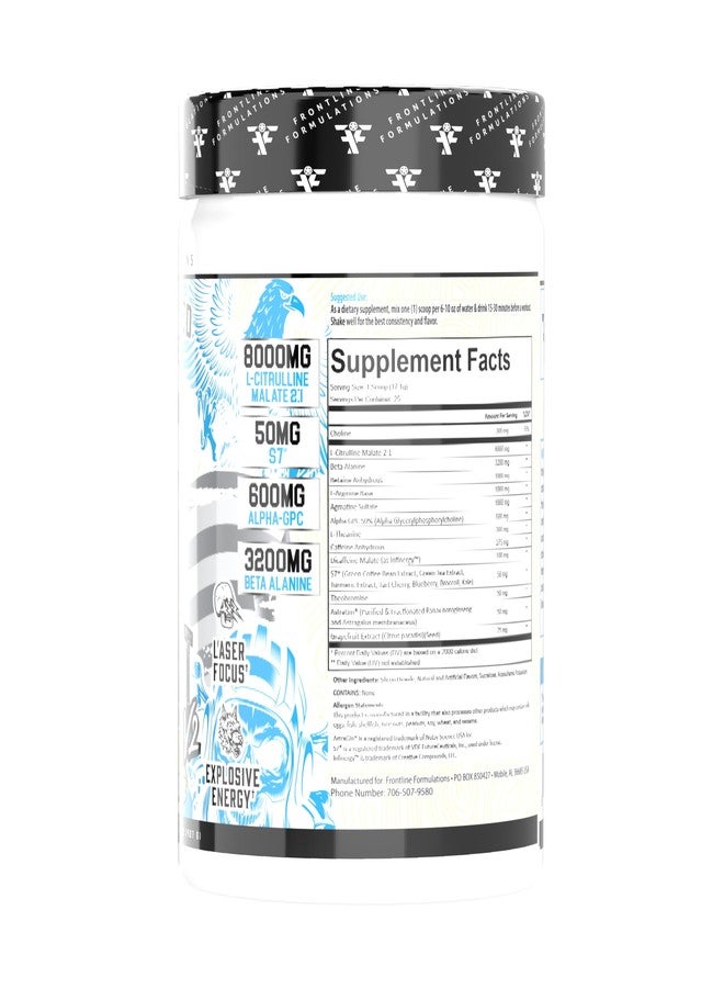 FRONTLINE FORMULATIONS Gauntlet Pre-Workout Powder, Explosive Workouts, Laser Focus, Mid Stim, Amazing Flavor, Veteran Owned and Operated (25 Servings, Blue Coconut Lemonade) - Image 2