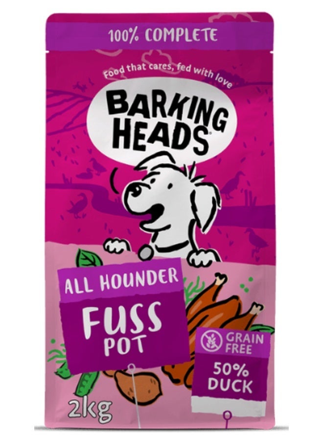 Barking Heads All Hounder Fuss Pot Duck Dry Dog Food - 2kg - Image 1