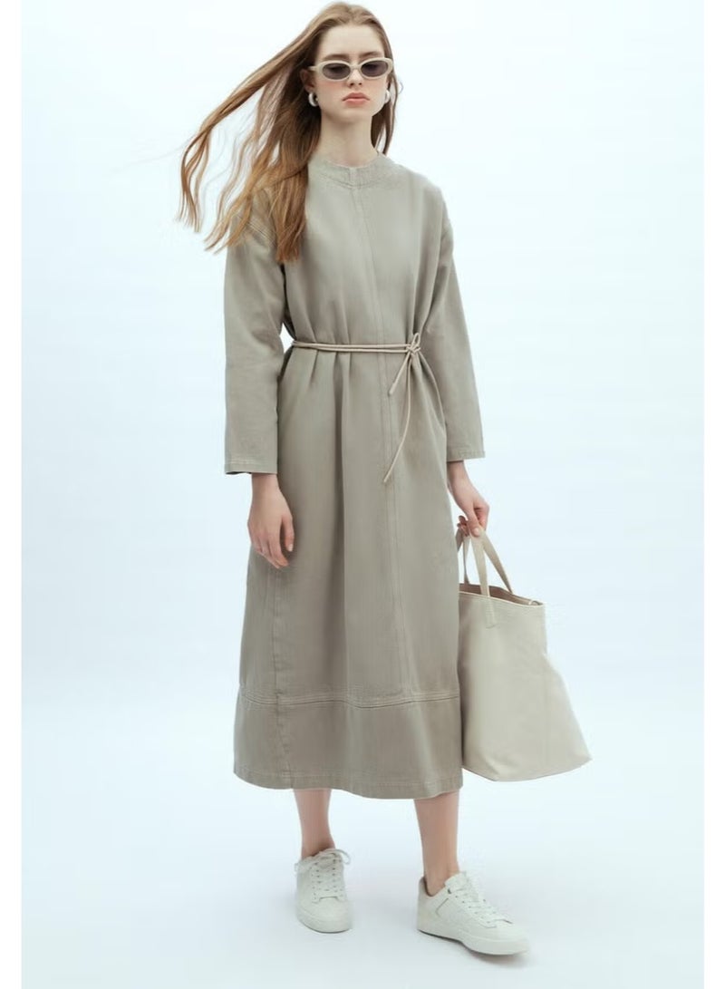 Manuka Belted Long Sleeve Dress - Image 1