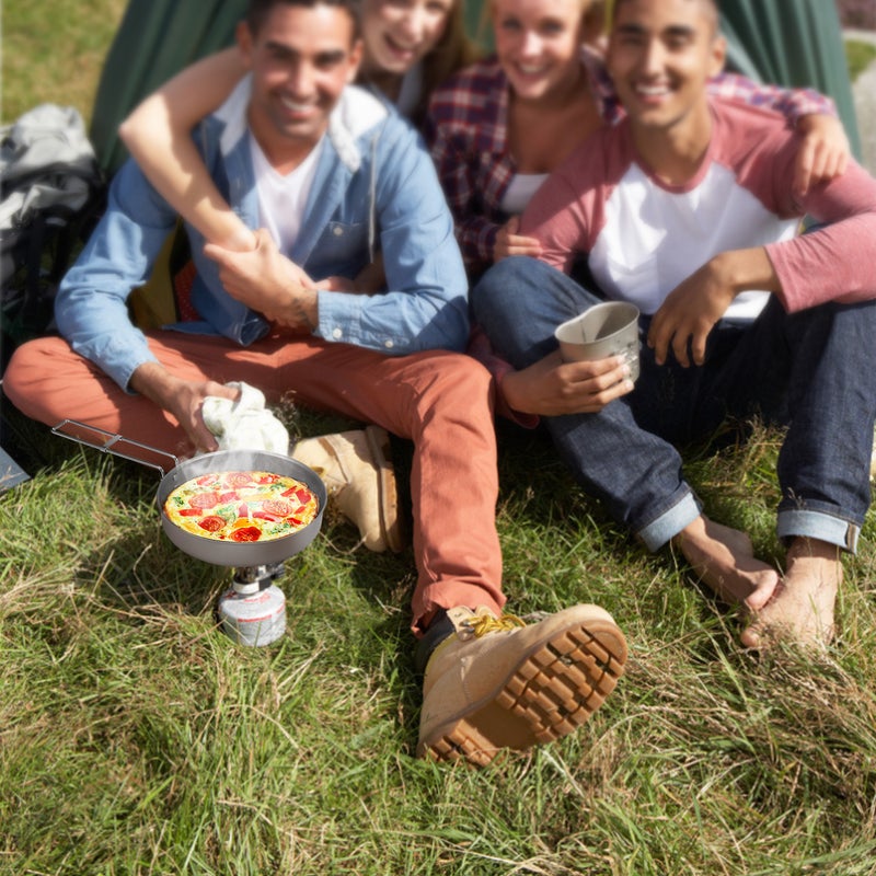 750ml Ultralight Titanium Frypan with Foldable Handle Outdoor Camping Hiking Picnic Cooking Frying Pan - Image 3