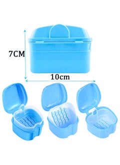 KHAJUL Retainer Case Portable, Denture Box Easy-Clean (Blue)  - Image 2