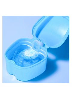 KHAJUL Retainer Case Portable, Denture Box Easy-Clean (Blue)  - Image 4