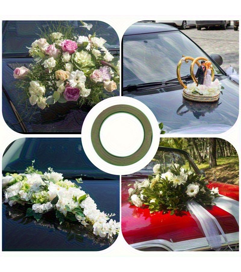 2 حلقات رغوية خضراء ثقيلة للزهور 30×30 مخصصة لحفلات الزفاف وتزيين المنزل - Image 2