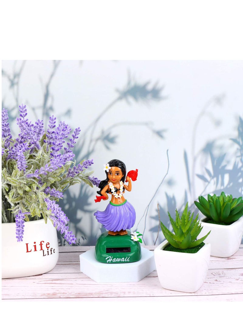 SYOSI - SYOSI Solar Powered Hawaiian Hula Girl Car Ornaments, Solar Dancing Toy Dashboard Solar Powered Toys, Car Dashboard Solar Powered Toys Hula Girl Shaking Head Figure Statue for Car Interior Decoration - Image 1