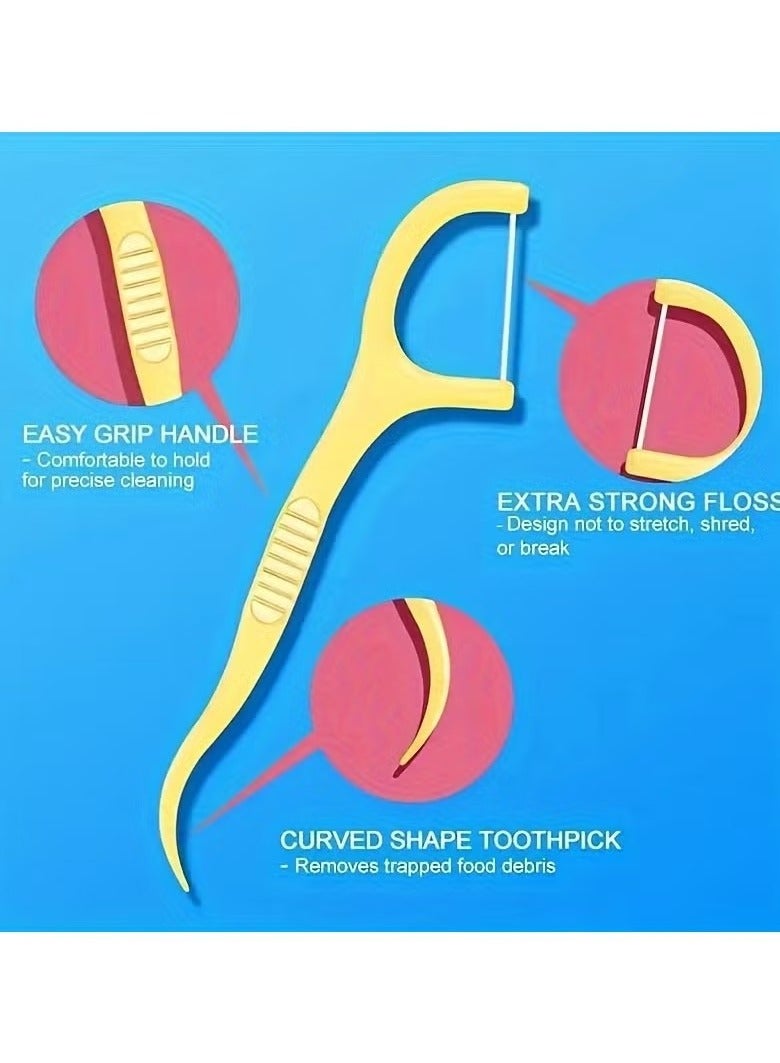 MM 50pcs/box Colorful Fruit-flavored Dental Floss With Independent Packaging, Disposable Toothpick, Portable Dental Floss For Adults - Image 4