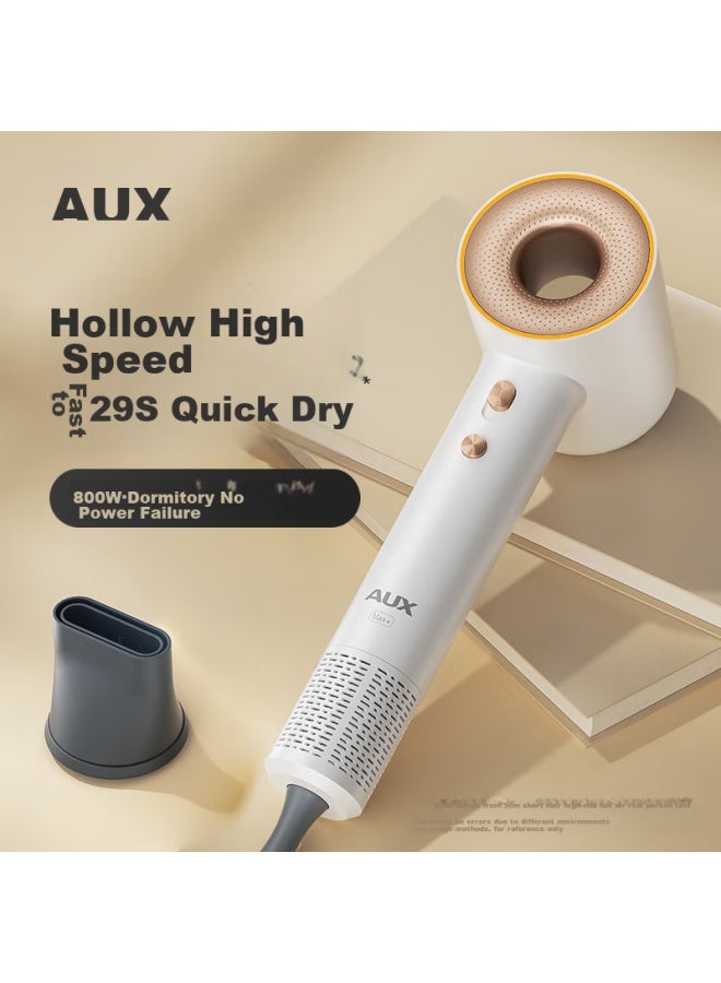 Aux High-speed Hair Dryer, 800w, Low Power For Dormitory Use, Essential For College Students, Hair Protection, Negative Ion, 1200w Or Less, Low Power, Bladeless, High Airflow, Quick-drying Electric Hair Dryer - Image 1