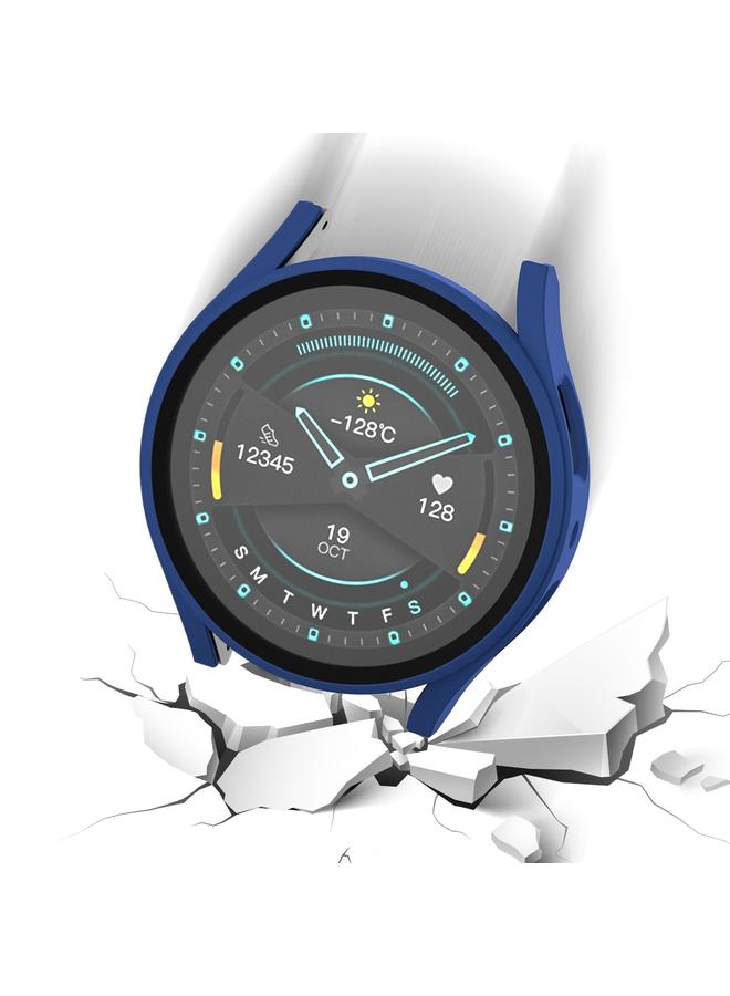 erorex For Samsung Galaxy Watch 5 40Mm Frosted Pc + Tempered Film Integrated Watch Protective Case(Dark Blue) - Image 5