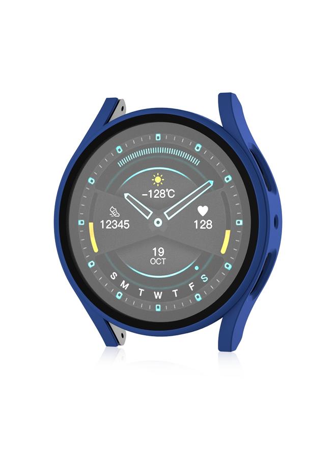 erorex For Samsung Galaxy Watch 5 40Mm Frosted Pc + Tempered Film Integrated Watch Protective Case(Dark Blue) - Image 3