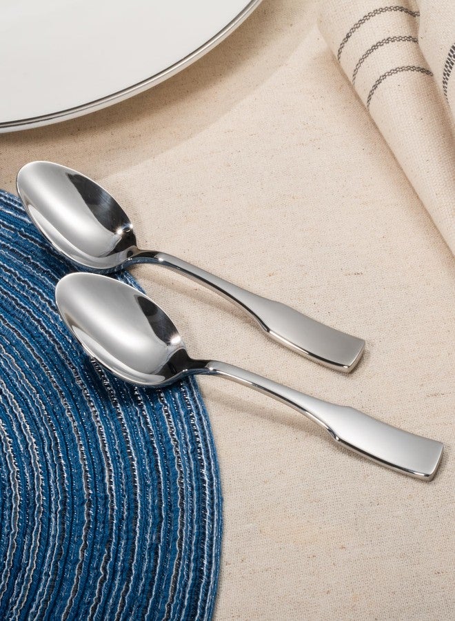 Alata Kate Teaspoons, Set of 12, Stainless Steel Flatware, Mirror Polished Cutlery, Dishwasher Safe - Image 2