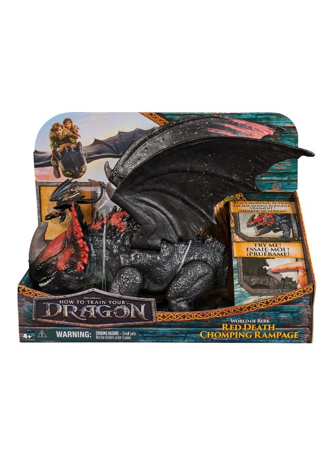 DreamWorks How to Train Your Dragon World of Berk Red Death Chompin Rampage Action Figure - Image 1