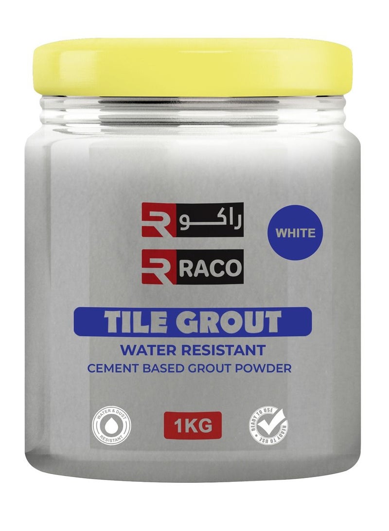 RACO RACO Cement Tile Grout for Filling Tile Joints 1KG WHIITE  - Image 1