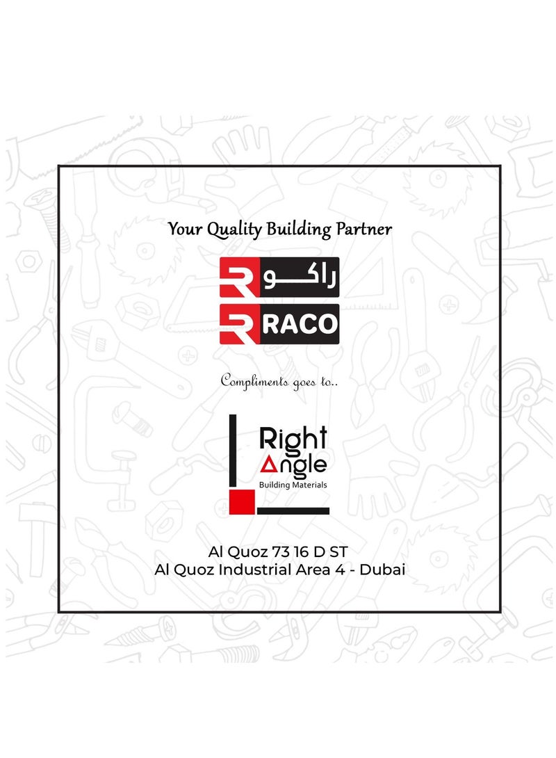 RACO RACO Cement Tile Grout for Filling Tile Joints 1KG WHIITE  - Image 5