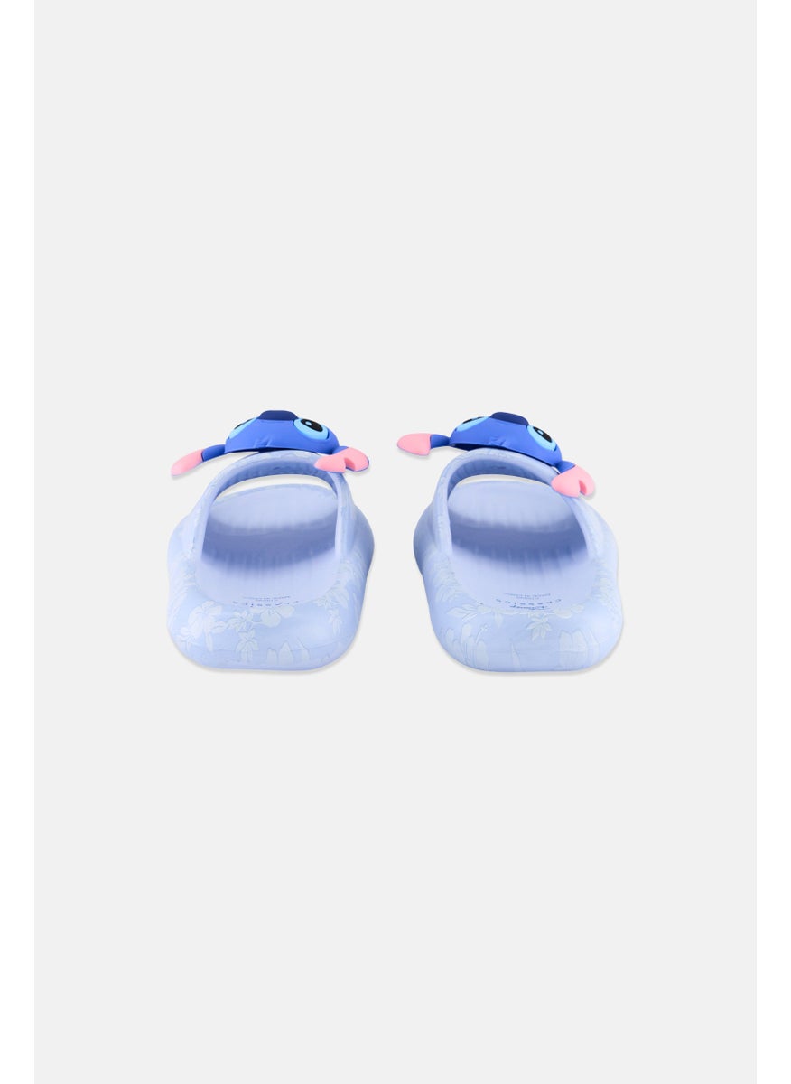 Disney Toddlers Girl Lilo And Stitch Slip On Slides, Light Blue  - Image 2