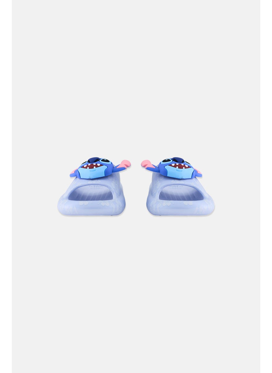 Disney Toddlers Girl Lilo And Stitch Slip On Slides, Light Blue  - Image 4