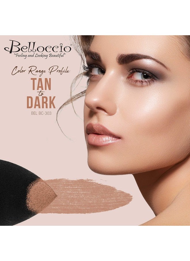 Belloccio High Definition Tan Shade Makeup Concealer 5 Gram Jar Conceal Imperfections Hide Blemishes Dark Under Eye Circles Cosmetic Cream Use Under Airbrush Foundation  - Image 4