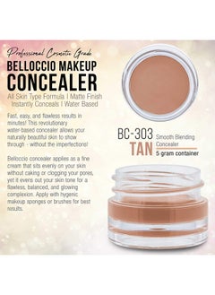 High Definition Tan Shade Makeup Concealer 5 Gram Jar Conceal Imperfections Hide Blemishes Dark Under Eye Circles Cosmetic Cream Use Under Airbrush Foundation - pzsku/ZEDA9ABF524E1FE4A95F3Z/45/_/1694504404/57994851-b906-4c9f-a145-35453fc8c16f